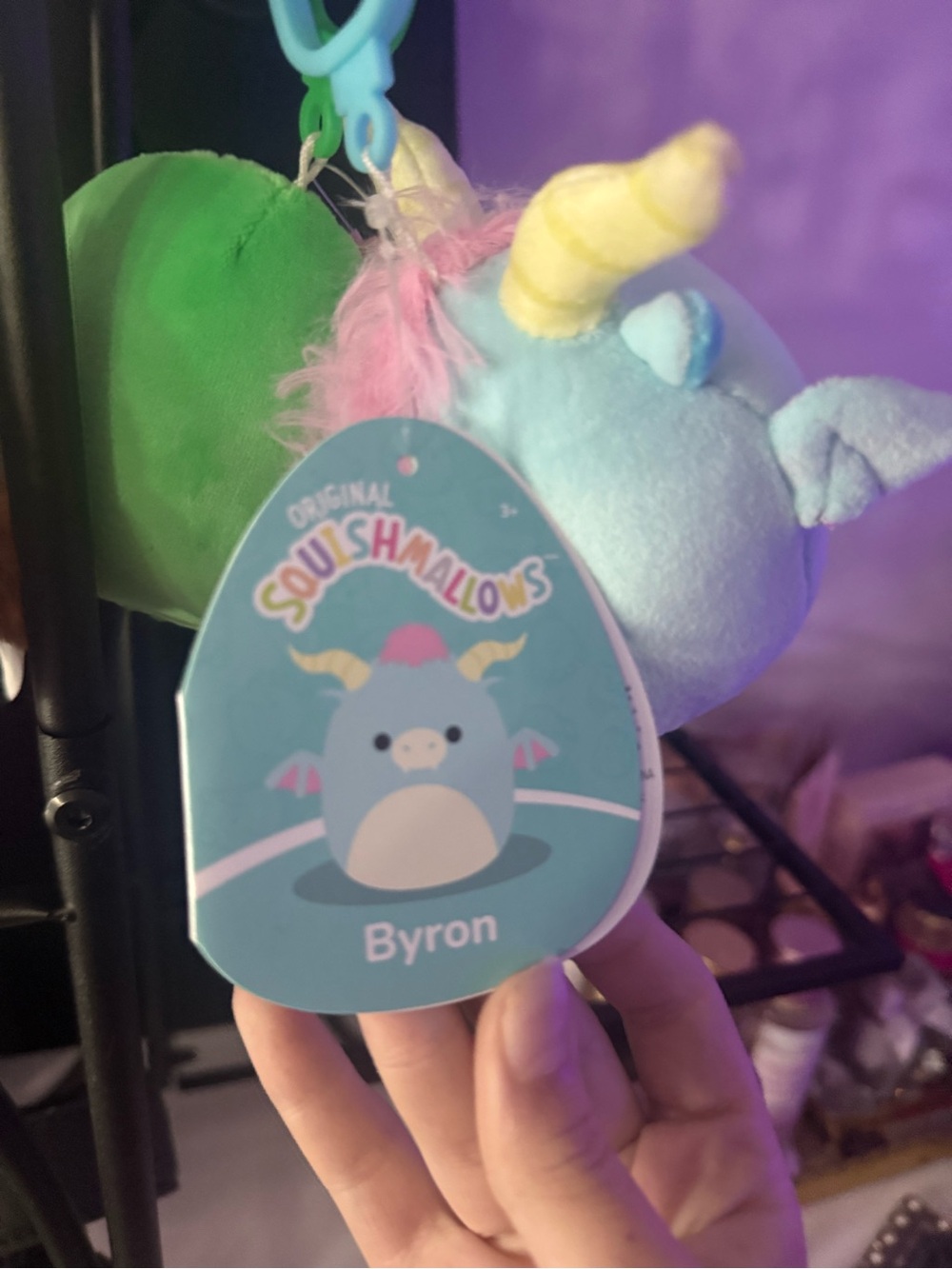 Squishmallows Pastel Unicorn, Owl, Cow & Cactus Clip-On Plush Set - Picture 11 of 11